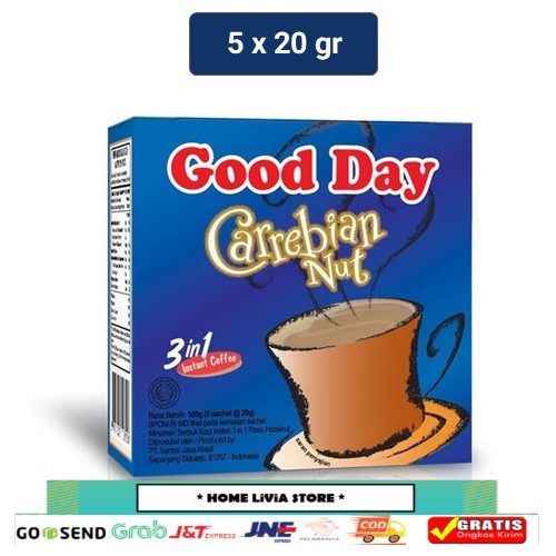 

Good Day Carribean Nut Kopi 20gr x 5