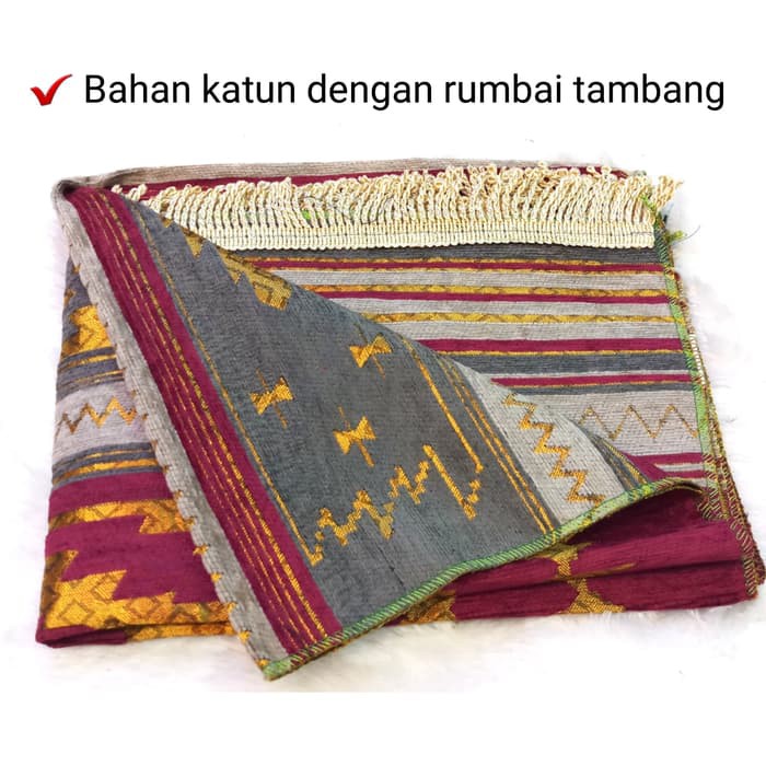 sajadah made in turkey/sajadah bahan ringan dengan bahan ringan plus rumbai tambang/bisa COD