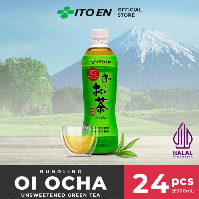 

[ COD ] ITO EN Oi Ocha Unsweetened Teh Hijau Jepang 500ml No Sugar - 24 pcs OBRAL Kode 1082