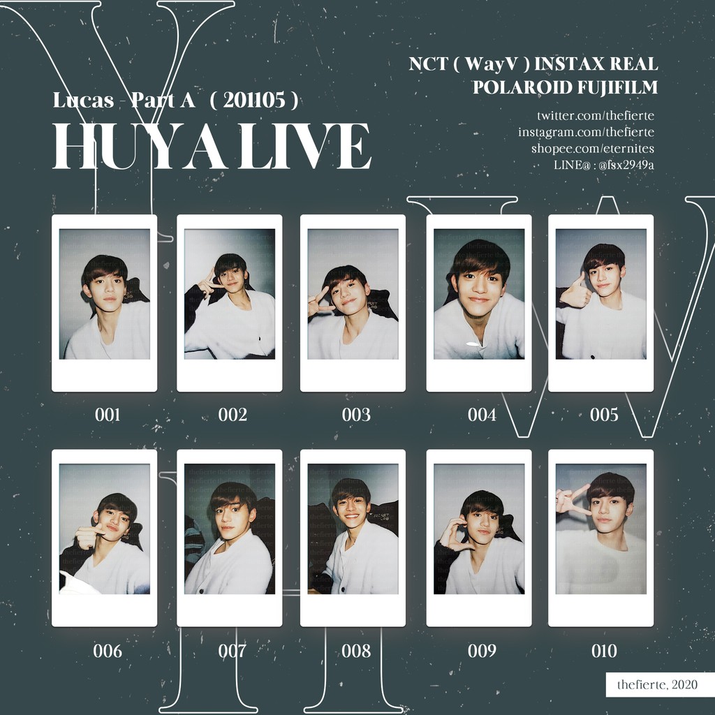 Jual WayV Real Instax Pola Fujifilm Huya Live Wong Yukhei Huang Xuxi Lucas Indonesia 
