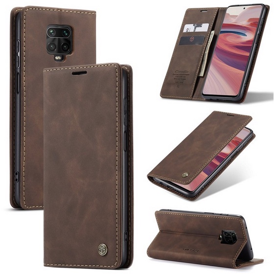 Flip Case CaseMe Redmi Note 9 - Redmi Note 9 Pro Premium Leather Flip Wallet Case Casing Dompet Magn