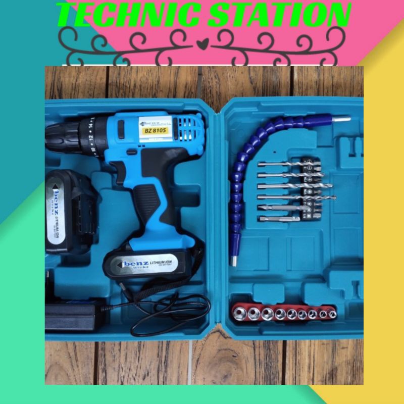 Mesin Bor Baterai BENZ 18V CBD-0105 /Cordless Impact Drill 18V