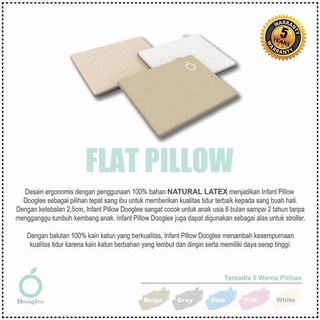 Dooglee Flat Pillow 100% Natural Latex
