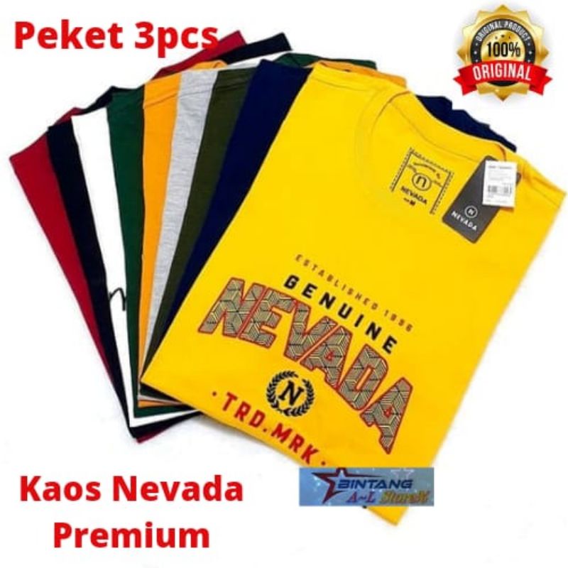 3pcs 100 ribu kaos Nevada original pria dewasa lengan pendek asli bandung 100 3 | kaos pria dewasa terbaru 2021 original distro bandung murah keren motif | kaos pria distro keren terbaru 2021 | kaos cowok import pria dewasa murah | kaos oblong pria / kaos