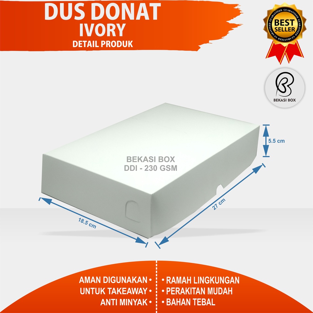 DUS DONAT / KOTAK DONAT / BOX DONAT (IVORY)