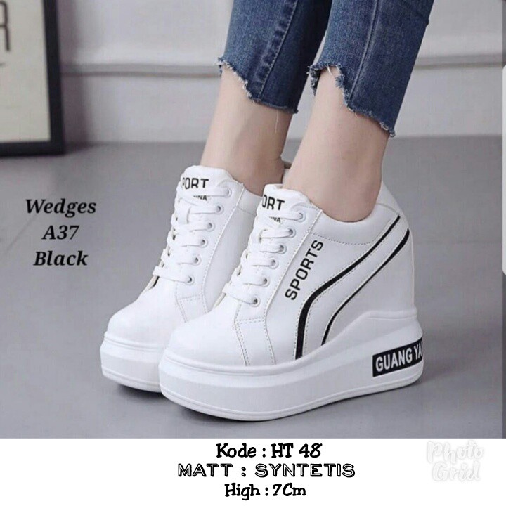 SNEAKERS TINGGI SEPATU TALI SNEAKER HT 48 SHOE FOOTWEAR SHOES FREE ONGKIR