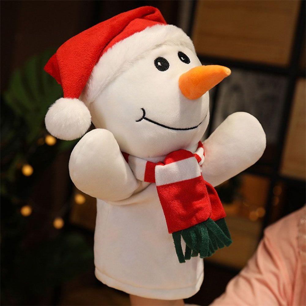 Lanfy Santa Claus Hand Puppet Boneka Tangan Santa Claus Kartun Hadiah Natal Aktivitas Boneka Karakter Mainan Boneka Boneka Aksesoris Anak Mainan Mewah