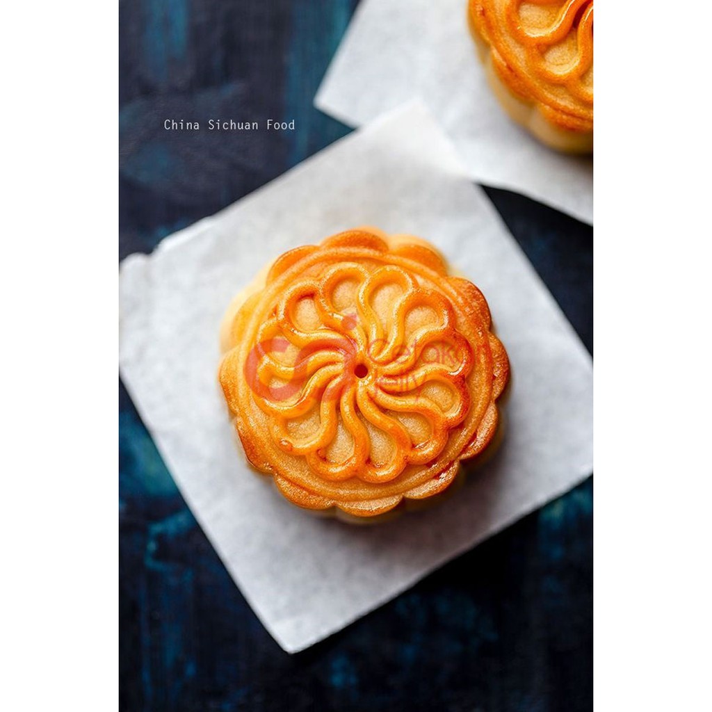 CJ Cetakan Kue Bulan Bulat Moon Cake Mooncake Bulat 100 gr 3 Model