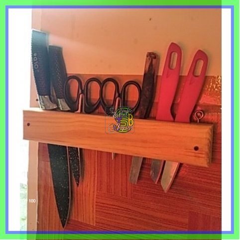 Rak kayu tempat pisau gantung Rak pisau dinding serbaguna