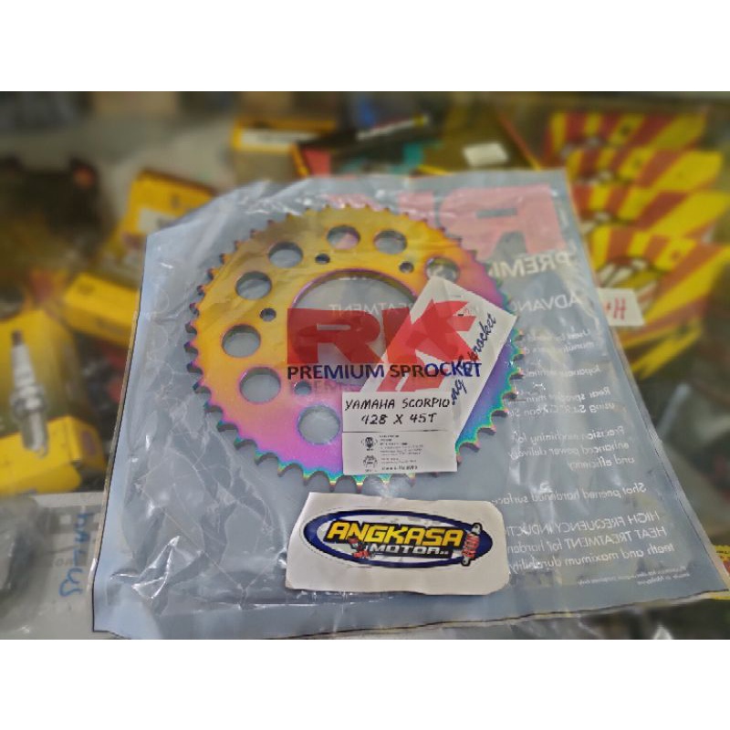 gear belakang rk takasago racing rainbow series vixion mxking r15 DLL 428