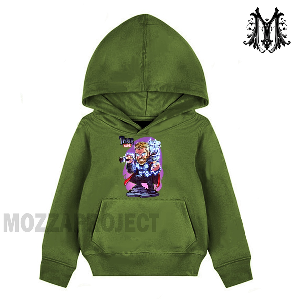 Sweater Hoodie Anak Laki Laki dan Perempuan Thor Avengers Hoodie Anak Thor Avengers