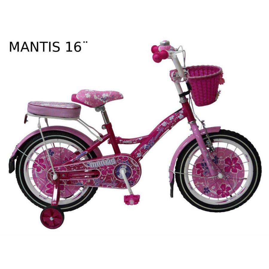 Sepeda Anak Perempuan FAMILY MANTIS Ukuran 16 inch keranjang boncengan