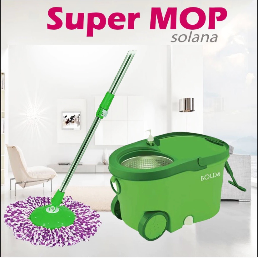 ALAT PEL Super MOP BOLDe SOLANA STAINLESS RODA ASLI SUPERMOP