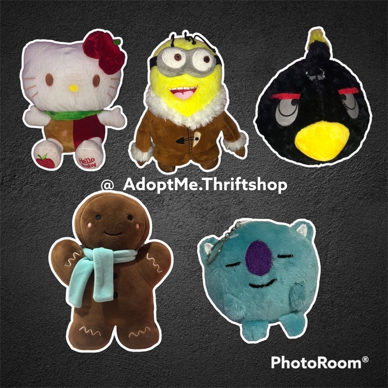 [Thrift/Preloved] Boneka Lucu Murah| Boneka Hello Kitty| Boneka Minion |Boneka Koya BT21 | Boneka An