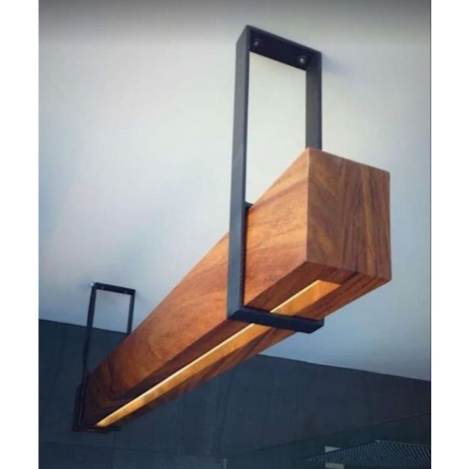 Wooden Light / Lampu Kayu / Lampu Cafe / Lampu Hias / Lampu Gantung / Lampu Plafon