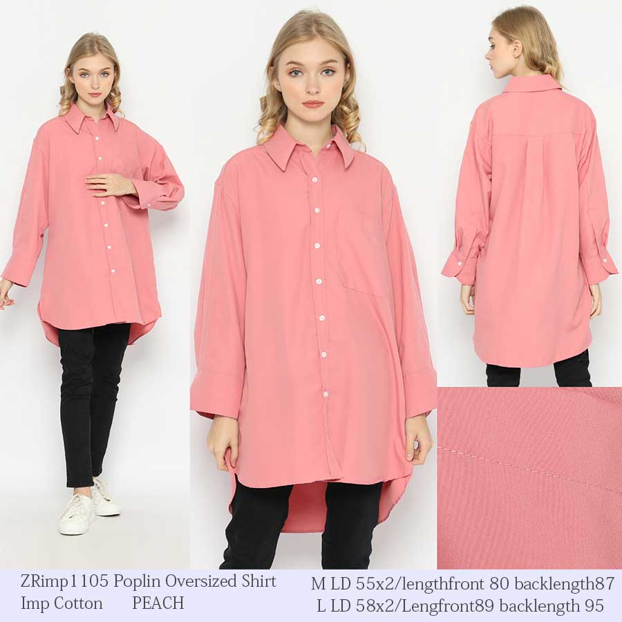 KEMEJA WANITA UNIQLO GU765 GU796 OVERSIZED LONG SHIRTS-7