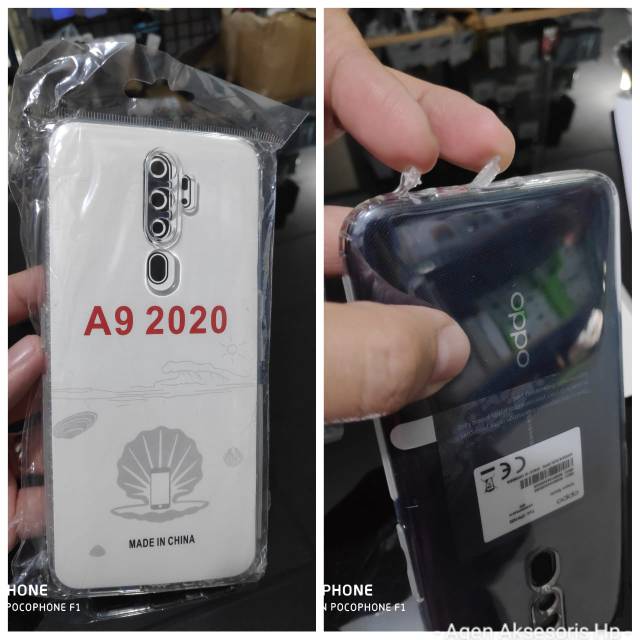 SUPER CLEAR Soft Case Oppo A5 2020 6.5 inchi Jelly Case Oppo A9 2020 ANTI SELIP + Port Cover Charger