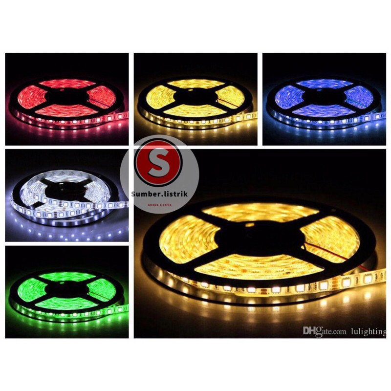 Lampu LED Strip 12v  5050  SMD  IP44  IP65  12V 5m