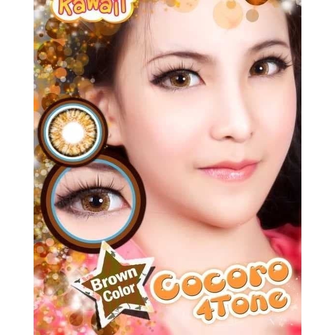 SOFTLENS KITTY KAWAII / SOFTLENS KOREA COCORO BROWN -NORMAL / LENSA MATA