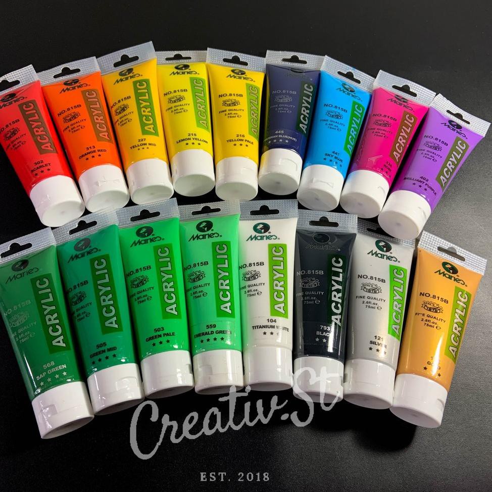

Np2Code Acrylic MARIES 75 ml Paint Acrylic Colour Part 1(terbaru)B6T4