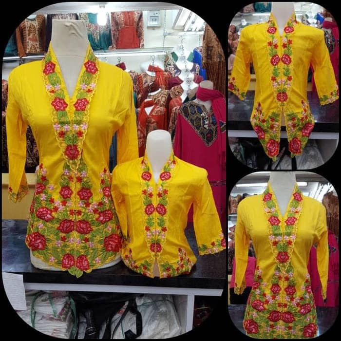 [TERGREGET] kebaya pasangan ibu dan anak - Hijau Tosca BT37G