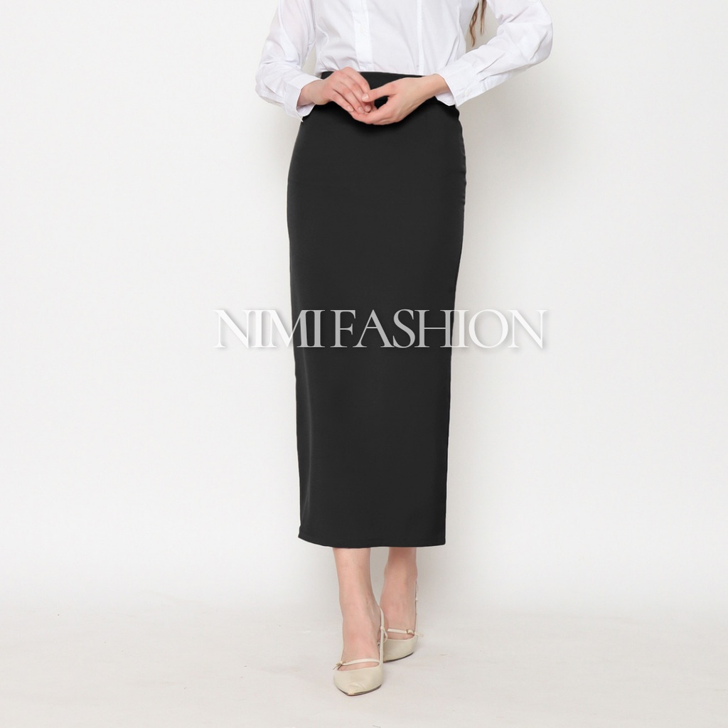 ROK KERJA WANITA / ROK REMPEL KERJA / ROK FORMAL / ROK PANJANG POLOS / ROK KANTOR-2