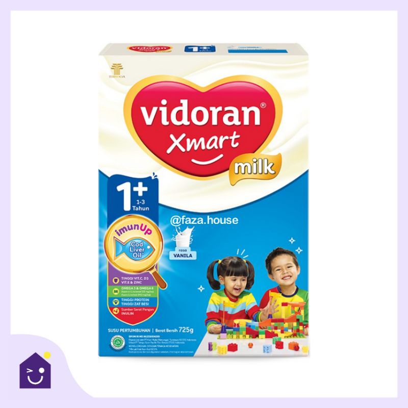 VIDORAN XMART 1+, 725GR, RASA VANILA & MADU, SUSU FORMULA VIDORAN XMART, VIDORAN XMART 1+, VIDORAN 1
