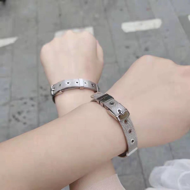 Stainless ornamen mesh tali gelang titanium baja gelang fashion perhiasan