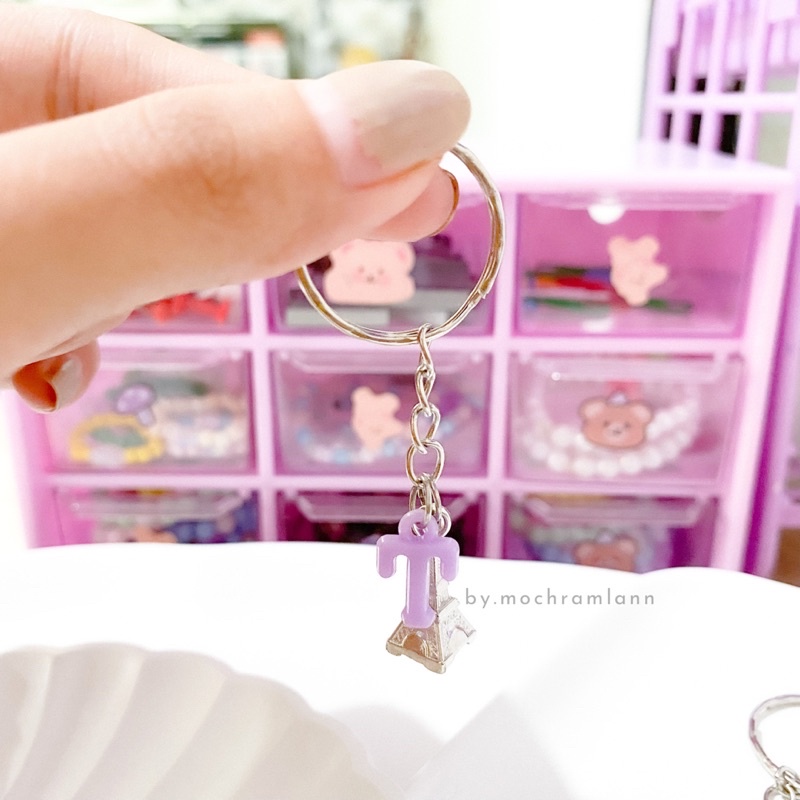 Gantungan kunci inisial mini size / ganci inisial / gantungan inisial huruf / souvenir pernikahan