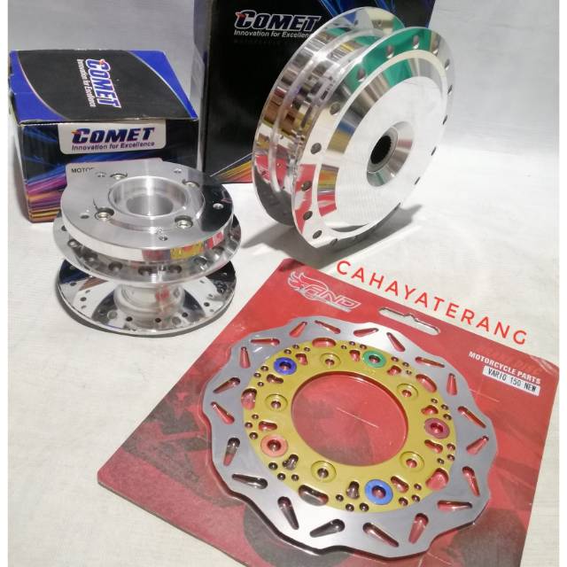 Trombol Tromol Crum Chrome Comet + Piringan Cakram Lubang 5 New Vario 150FI New - Vario 150 FI. PNP