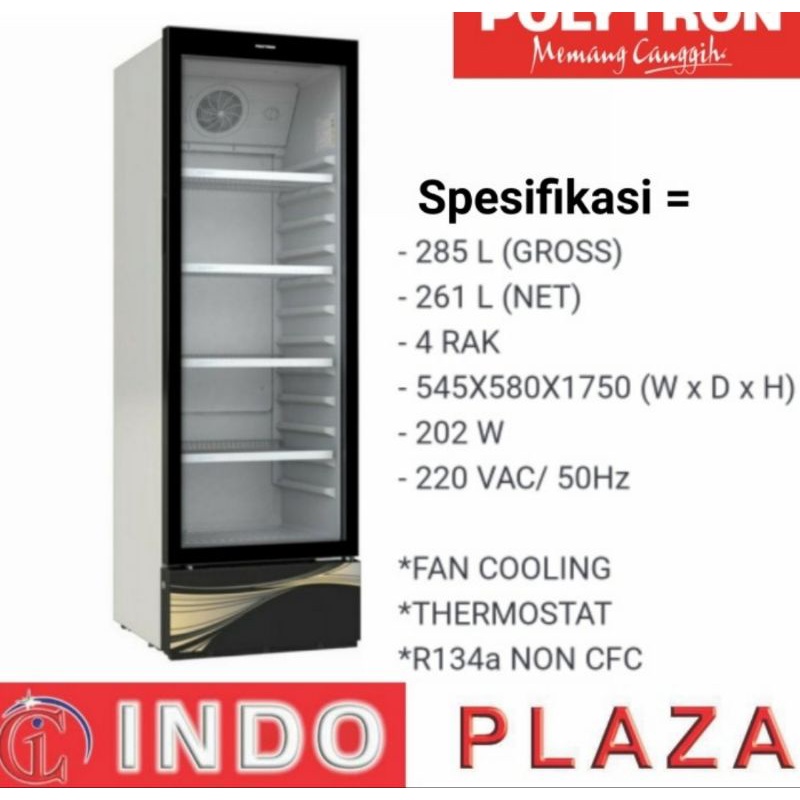 POLYTRON SHOWCASE 4 Rak 285 Liter SCN-237