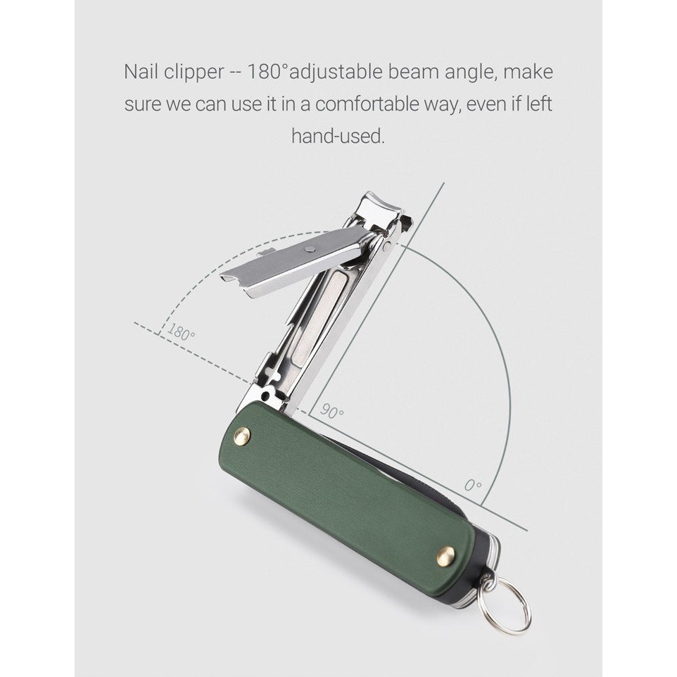 XIAOMI NEXTOOL KT5503B - Outdoor Multifunctional Nail Clipper 6 in 1