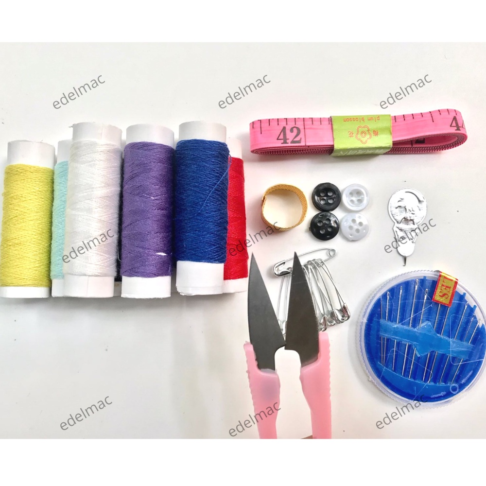 Set kotak | Peralatan Jarum Benang Jahit Tangan Rumah Tangga Portabel