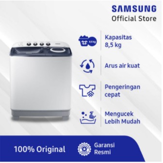 Samsung Mesin Cuci 2 Tabung 8.5Kg WT85H3210MB Twin Tub Body Anti Karat 85H3210