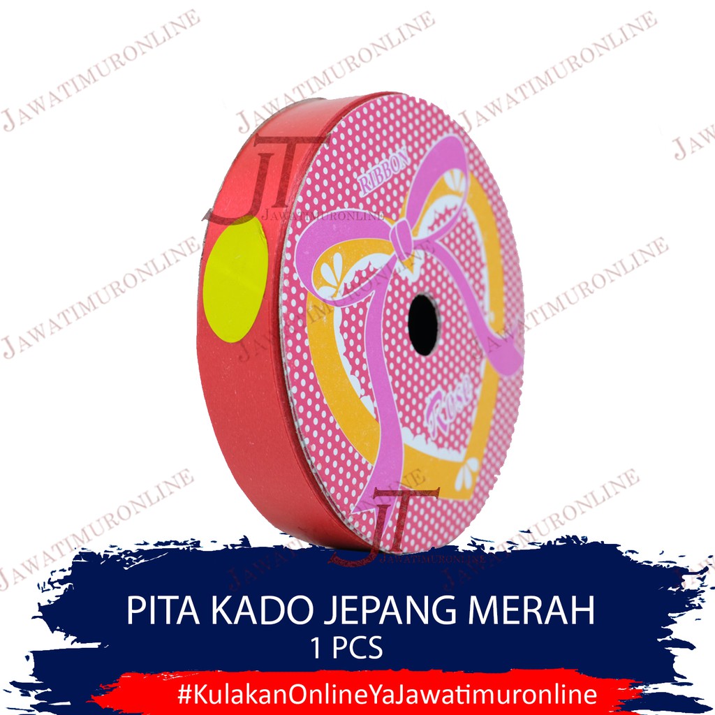 Pita Jepang / Pita Kado Jepang KILAP Merah