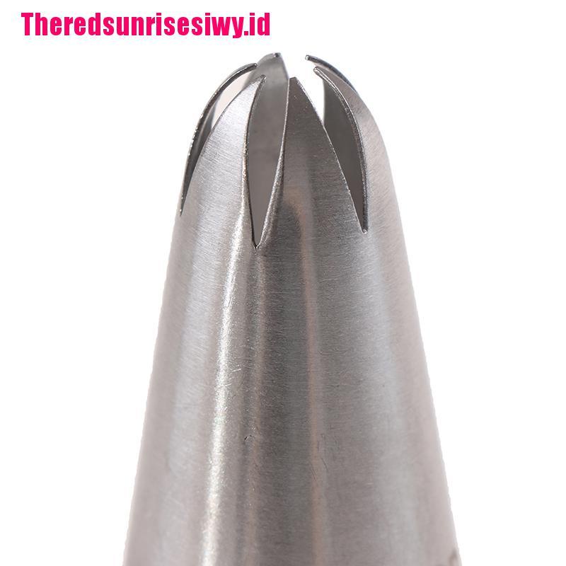 1 Set Ujung Mulut Pipa Icing Bahan Stainless Steel, Ukuran Medium