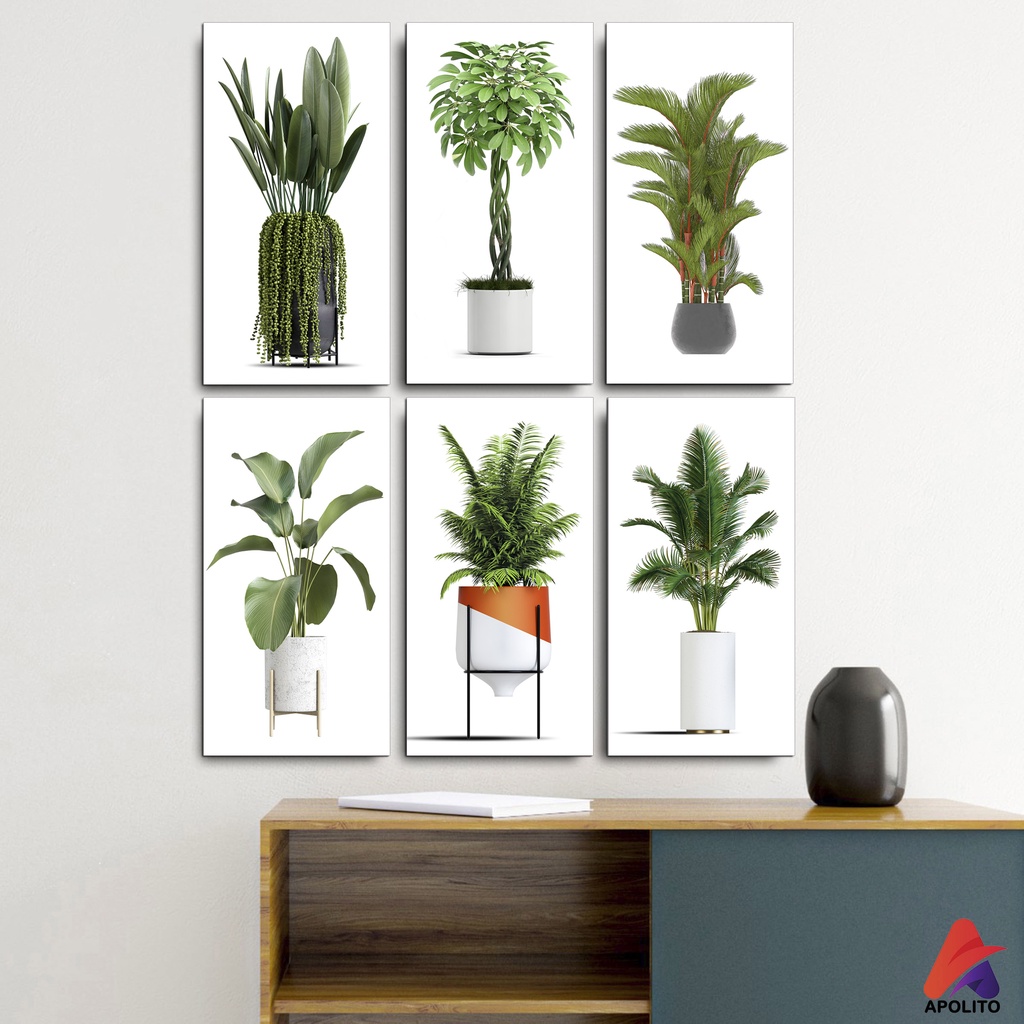 HIASAN DINDING PLANT DAUN TUMBUHAN (10X20) APOLITO WALL DECOR PAJANGAN DINDING DEKORASI DAUN POSTER KAYU RUANGAN