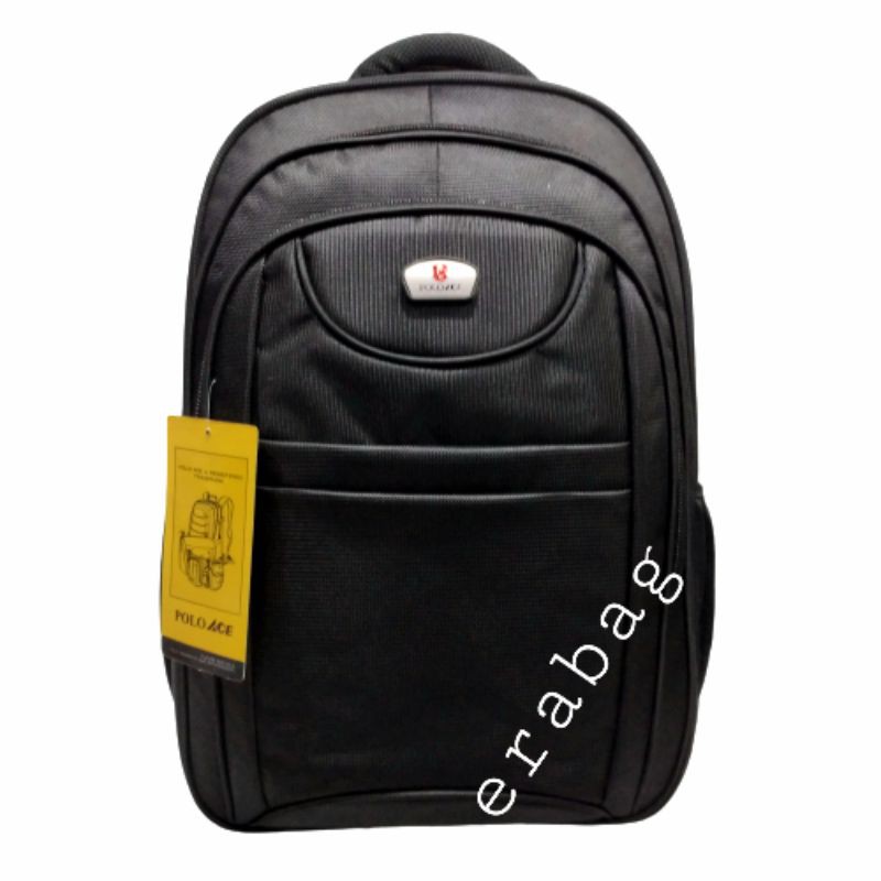 Tas Ransel POLO ACE  Backpak Laptop Jumbo 20 INCHI 9037 Hitam