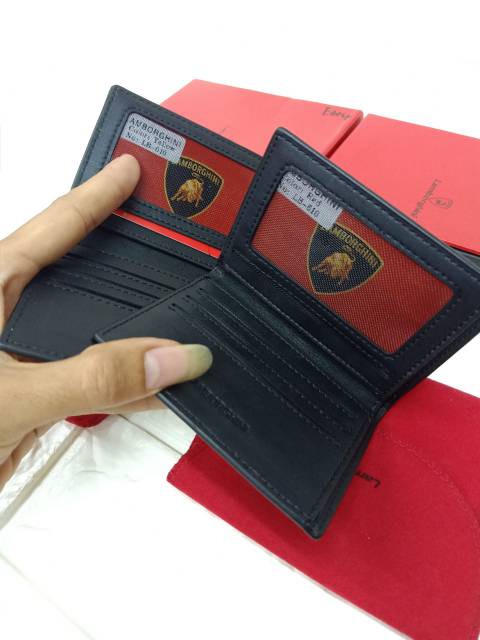 Dompet kartu lambo rgini leather import quality