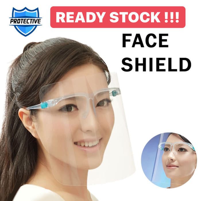 FACE SHIELD KACAMATA NAGITA GOOD QUALITY BENING - PELINDUNG WAJAH DENGAN FRAME KACAMATA