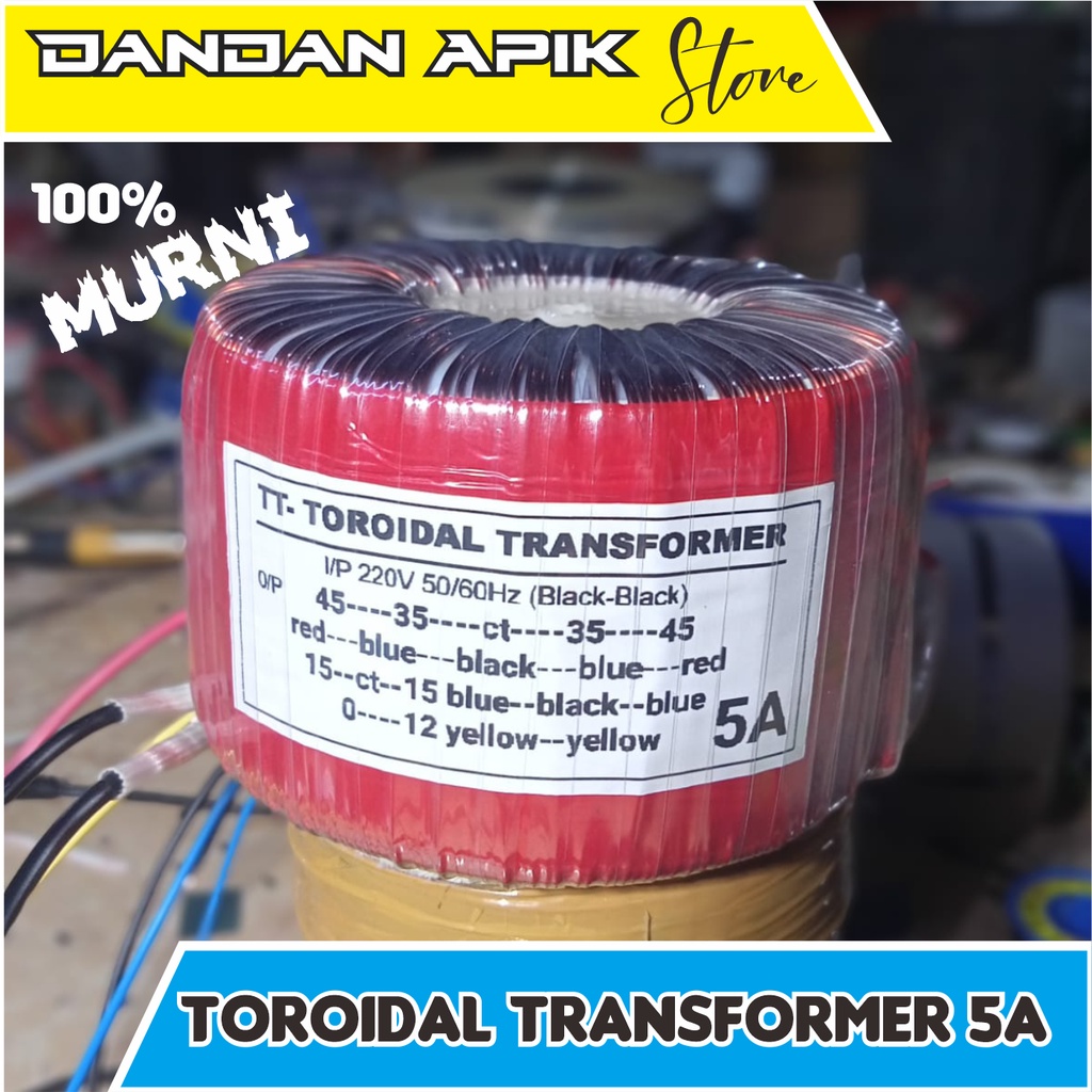 TOROIDAL TRANSFORMER 5A (TRAFO DONAT) MENGGUNAKAN KAWAT TEMBAGA MURNI VERSI BALAP | TRAFO TOROID