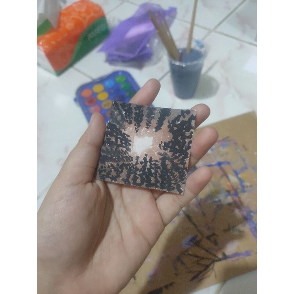 

Pembatas Buku Pemandangan Lukis Bookmark Handmade