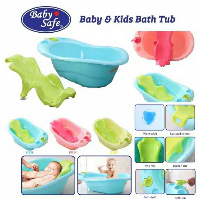 Baby Safe Baby &amp; Kids Bathtub BT02 (tersedia varian warna)