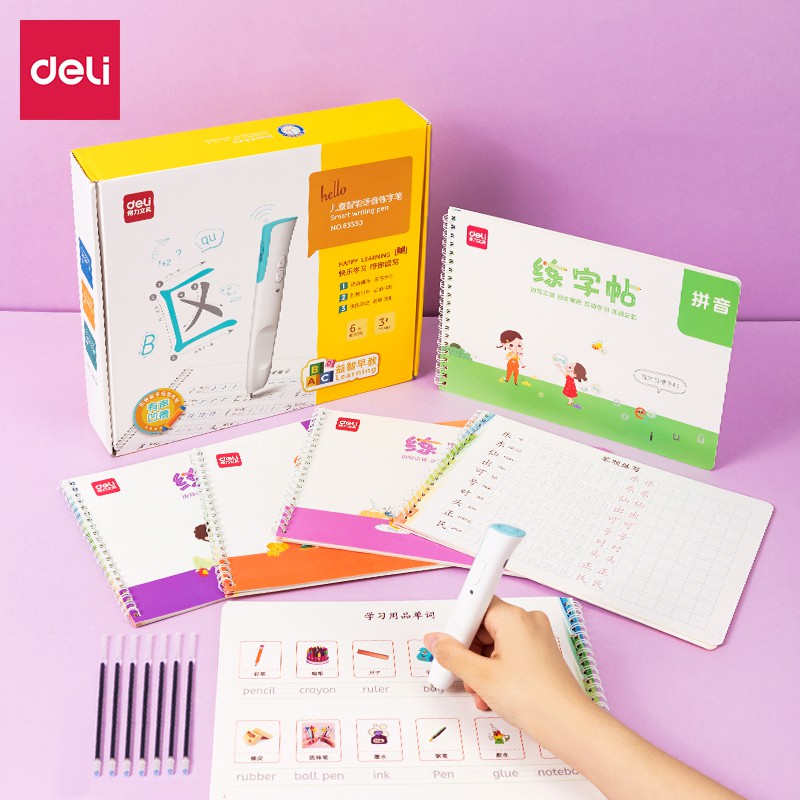 

Deli Smart Phonetic Practicing Pen / Buku Latihan Menulis Mandarin, Pulpen Pintar dengan Suara 83550