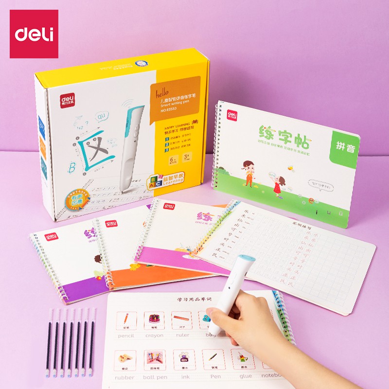 Deli Smart Learning Pen / Edukasi Belajar Mandarin Anak Pulpen Pintar Bersuara Buku Bergambar 83550