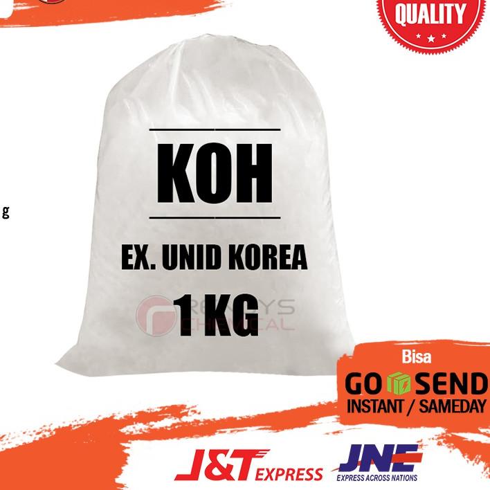 

드 KOH / Potassium Hydroxide / Kalium Hidroksida Ex. UNID Korea - 1Kg Recomend