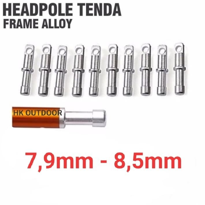 Headpole Frame Alloy Ujung Frame Tenda Allumunium Diameter 8.5 MM / Kepala Frame Alloy 7.9mm