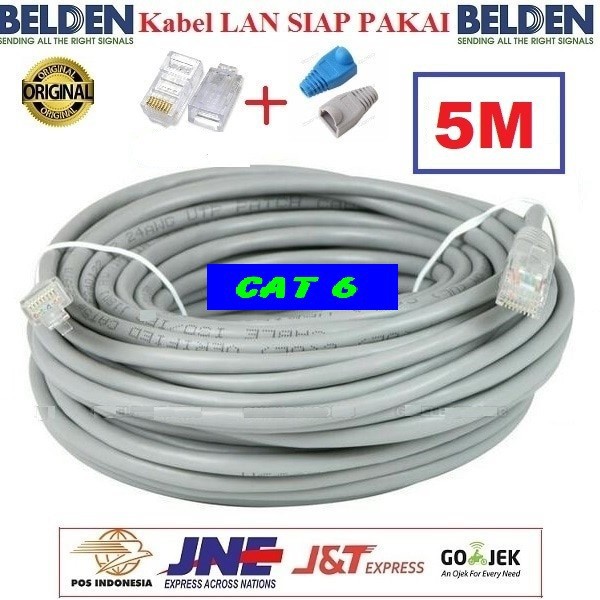 Kabel LAN Belden 5 M UTP RJ45 Cat6 ORIGINAL USA 5 Meter