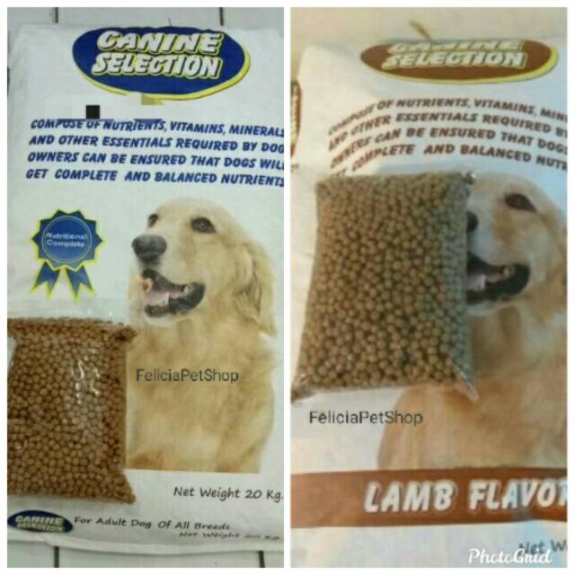 Canine selection dog food repack 1kg / makanan anjing canine selection dogfood 1 kg