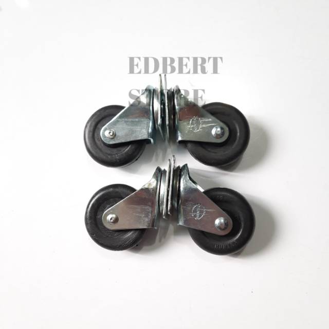 Roda caster Gepeng 2" / Roda Karet / Roda Etalase